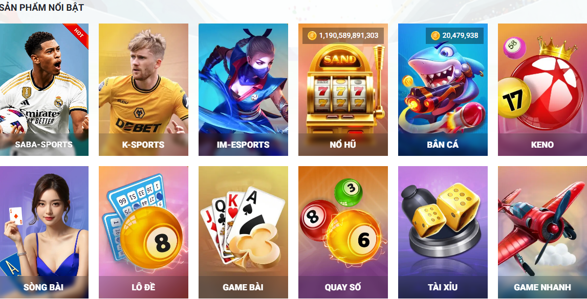 Kho game đồ sộ với nhiều thể loại.